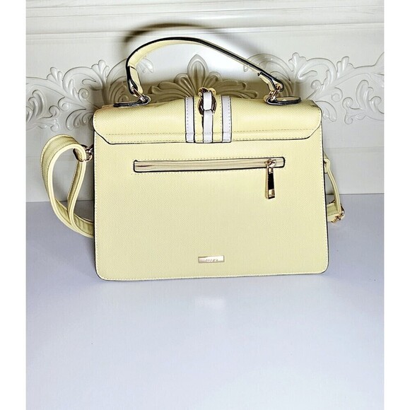 ALDO AnnieBrook Flap Satchel Cross Body Purse with Gold Chain Trim - Picture 3 of 9